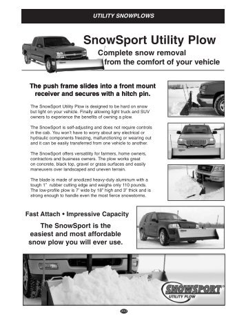 SnowSport Utility Plow