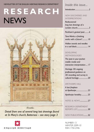 Research News Issue 13: Winter 2009-10 | PDF - English Heritage