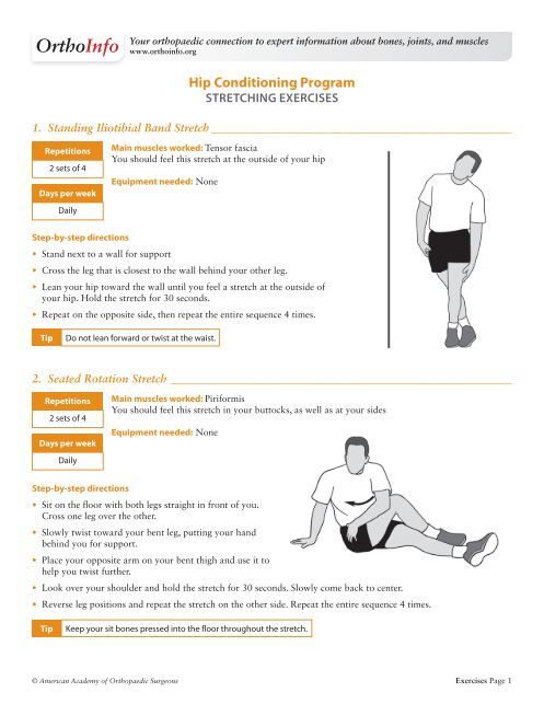 Hip Conditioning Program - AAOS - American Academy of ...