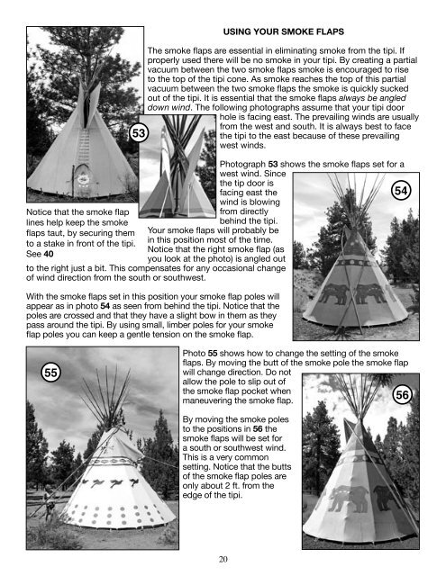 Instructions for Setting up a Sioux Tipi (pdf - Nomadics Tipi Makers