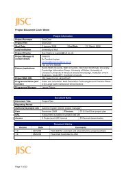 Project Document Cover Sheet - University of Hull