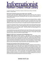 Northern Ontario Virtual Library - Northern Ontario School of Medicine