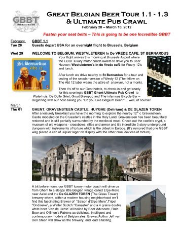 Great Belgian Beer Tour 1.1 - 1.3 & Ultimate Pub Crawl - Ciao! Travel