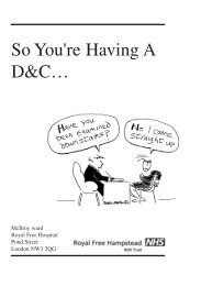 So You're Having A D&C… - Royal Free Hampstead NHS Trust