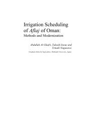 Irrigation Scheduling of Aflaj of Oman: - UNU Institute for Water ...