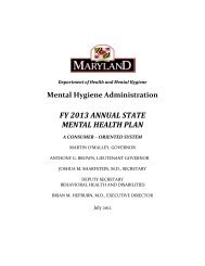 PUBLIC AWARENESS AND SUPPORT - DHMH - Maryland.gov