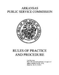 Rules of Practice and Procedure - Arkansas Public Service ...
