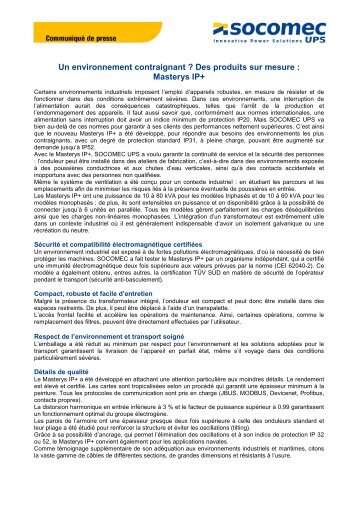 Masterys IP+_FR - SOCOMEC Group