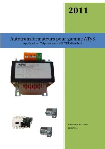 Autotransformateur gamme ATyS - Fiche d'instruction FR - MAN 11 ...