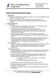 Hausordnung Alterswohnungen - Im Luegenacher