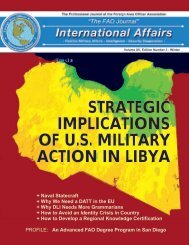 STRATEGIC IMPLICATIONS OF U.S. MILITARY ACTION IN LIBYA