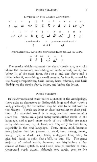 A grammar and dictionary of the Malay language : with a preliminary ...