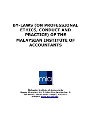 by-laws (on professional ethics, conduct and practice) - Malaysian ...