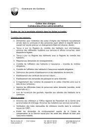 Cahier des charges Collaborateur/trice administratif/ve - Cottens