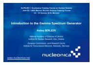 Introduction to the Gamma Spectrum Generator www.nucleonica.net