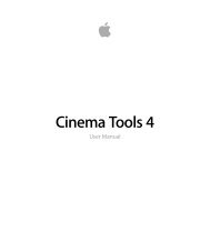 Cinema Tools 4 User Manual - Help Library - Apple