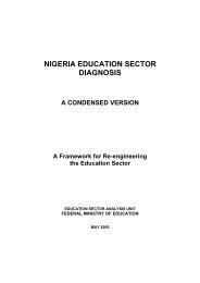 NIGERIA EDUCATION SECTOR DIAGNOSIS - IIEP - Unesco