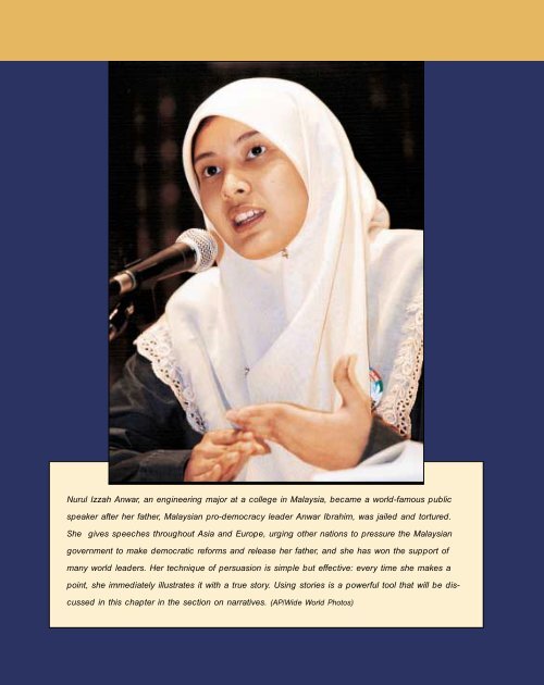 Nurul Izzah Anwar, an engineering major at a college in Malaysia ...