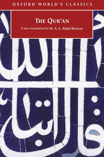 The Qur'an (Oxford World's Classics)