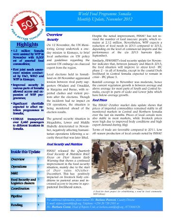 Highlights Highlights - WFP Remote Access Secure Services