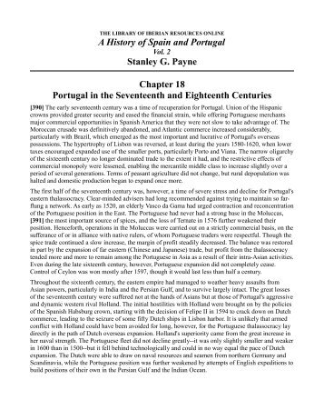 A History of Spain and Portugal Stanley G. Payne Chapter 18 ...