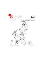 The Sami language in education in Sweden - Mercator-Education