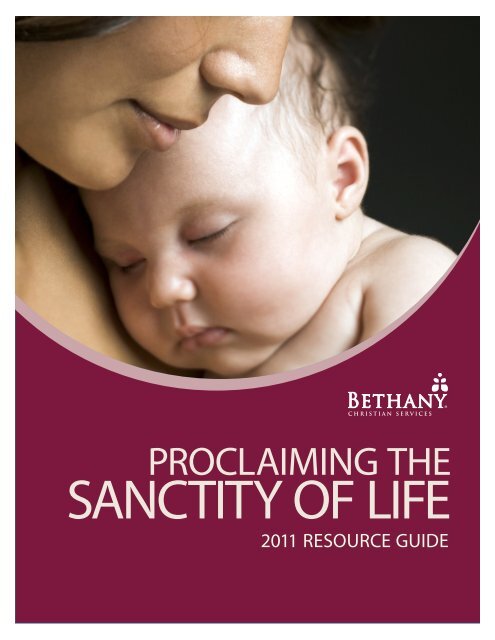 Sanctity of Life - Bethany Christian Services