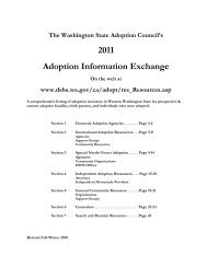 Adoption Information Exchange - DSHS