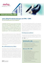 melvo pflegt Kundenbeziehungen mit ITML > CRM: - ITML GmbH