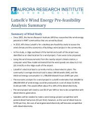 Lutselk'e Wind Energy Pre-feasibility Analysis Summary - Aurora ...