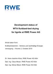 Development status of WTA fluidized-bed drying for - RWE.com