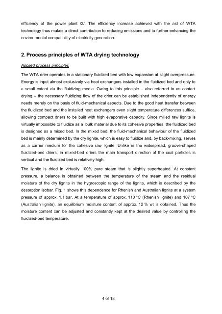 Development status of WTA fluidized-bed drying for - RWE.com