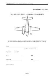 multi-engine piston aeroplane endorsement engineering, data