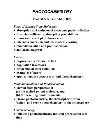 PHOTOCHEMISTRY - Bris