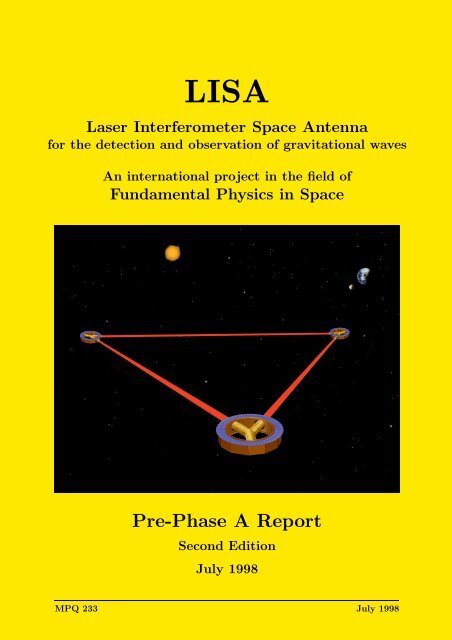 Pre-Phase A Report - Lisa - Nasa