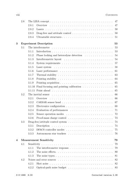 Pre-Phase A Report - Lisa - Nasa