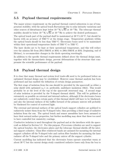 Pre-Phase A Report - Lisa - Nasa