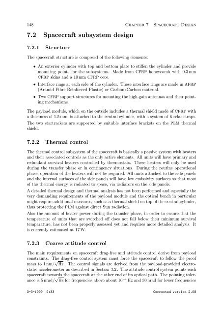 Pre-Phase A Report - Lisa - Nasa