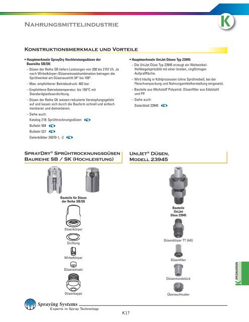 Gesamtkatalog (20 MB) - Spraying Systems Deutschland GmbH