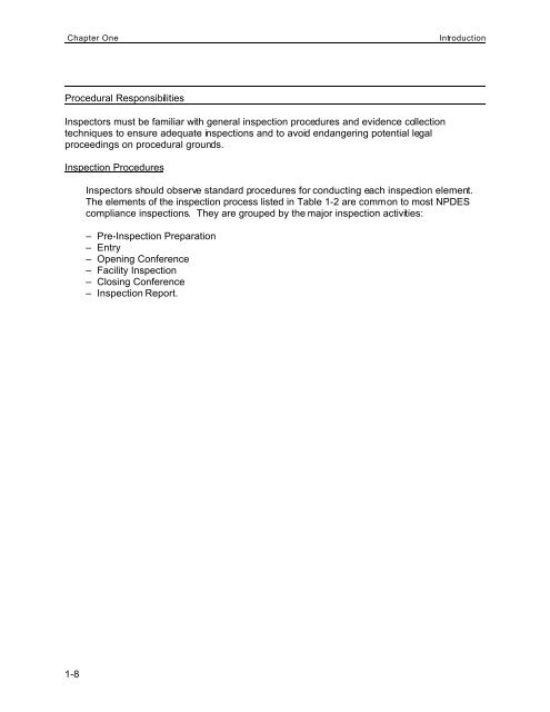 NPDES Compliance Inspection Manual (PDF) - US Environmental ...