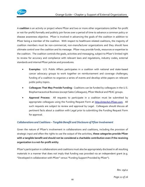 White Guide and Orange Guide Formatting Project - Pfizer