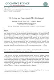 Reflection and Reasoning in Moral Judgment - WJH Home Page ...