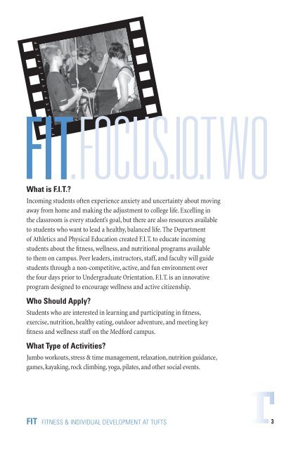 Tufts Pre-Orientation Programs 2012 - Tufts FOCUS