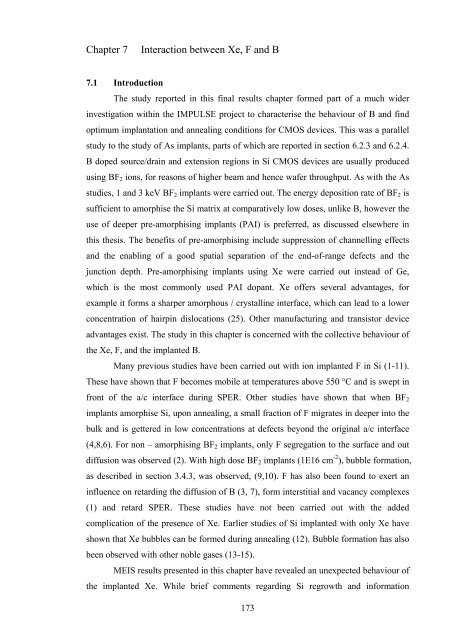 Damage formation and annealing studies of low energy ion implants ...