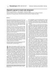 Diagnostic approach to lymph node enlargement