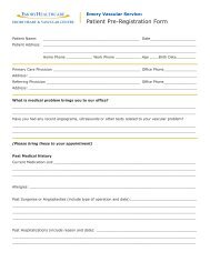 Patient Pre-Registration Form - Emory Healthcare