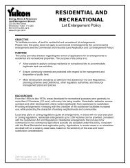 Residential and Recreational Lot Enlargement Policy
