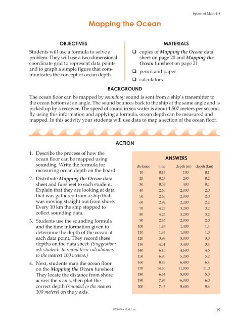 Splash of Math 4–8 - Sea World