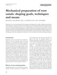 Mechanical preparation of root canals - American Association of ...