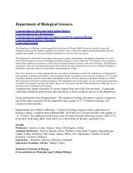 Department of Biological Sciences - Florida A&M University